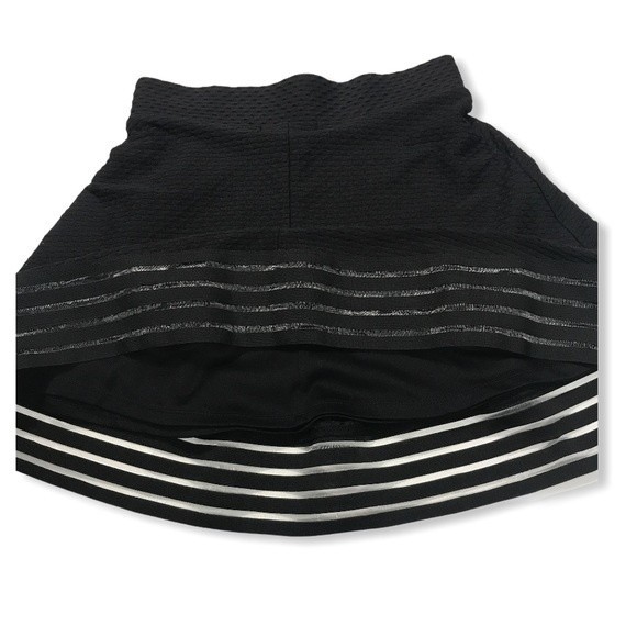 Material girl Skirt High waist pleated Mesh hem black - Picture 3 of 10